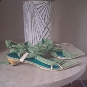 Irregular Choice Green and Yellow Heels